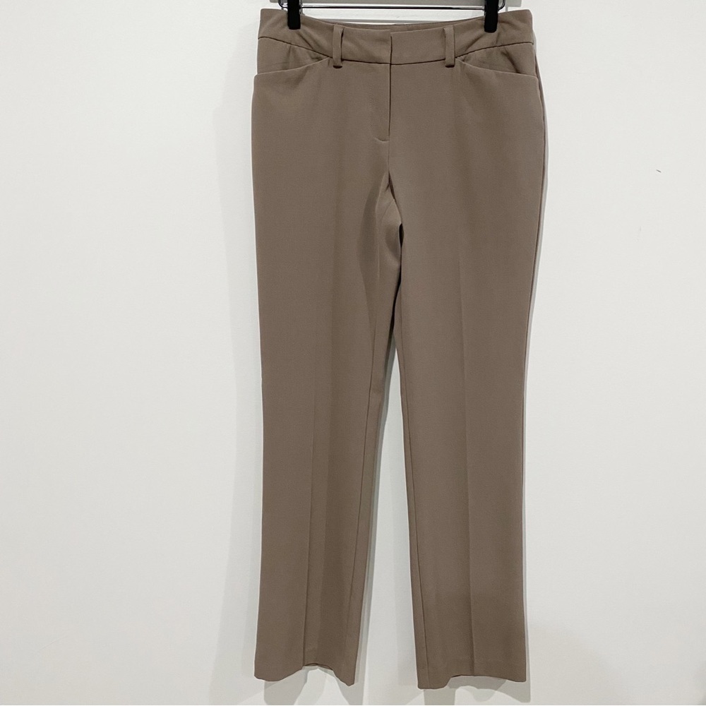 CHICO’S Women’s Straight Leg Pants Cafe Taupe Career Neutral Size 0 US 4
